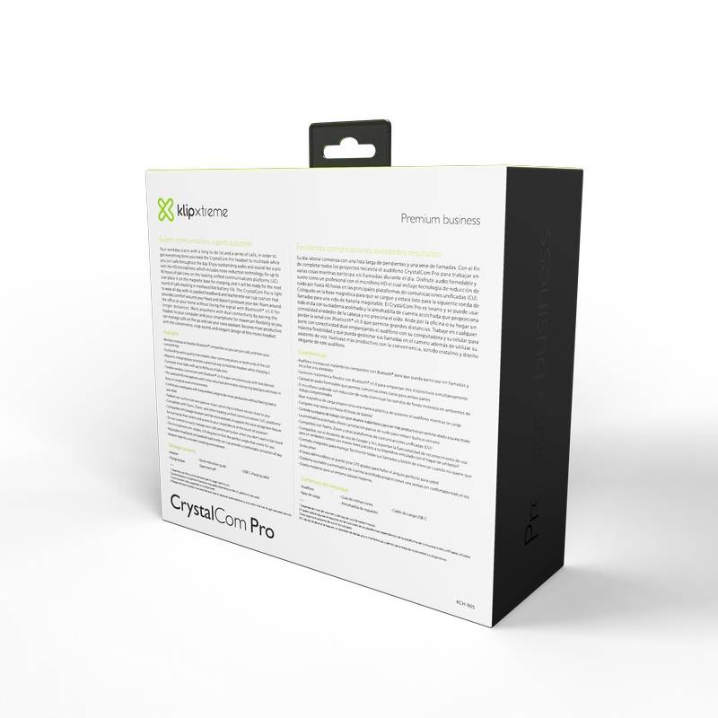 AUDIFONO INALÁMBRICO PARA CONFERENCIAS KLIP XTREME CONEXION DUAL BASE DE CARGA MONO KCH-9056