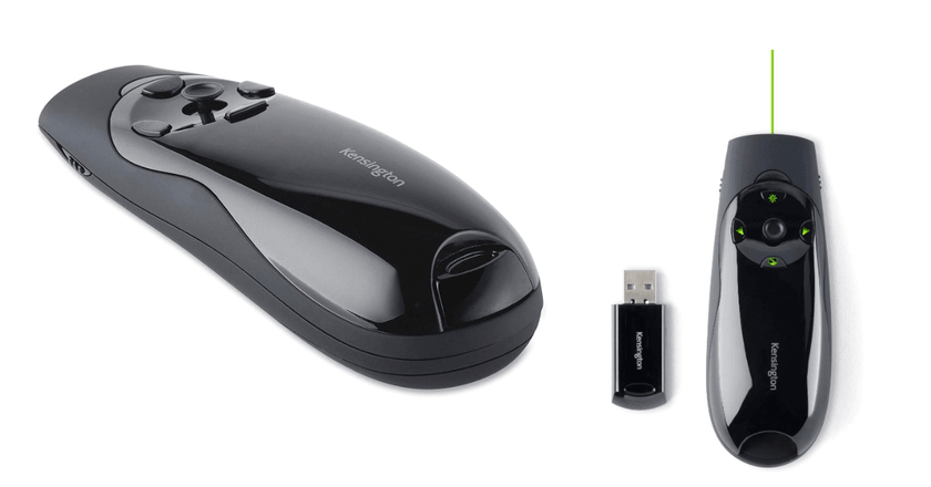 PRESENTADOR INALÁMBRICO KENSINGTON LUZ VERDE 4 BOTONES DISTANCIA MAX 50 MT CURSOR CONTROL REMOTO3