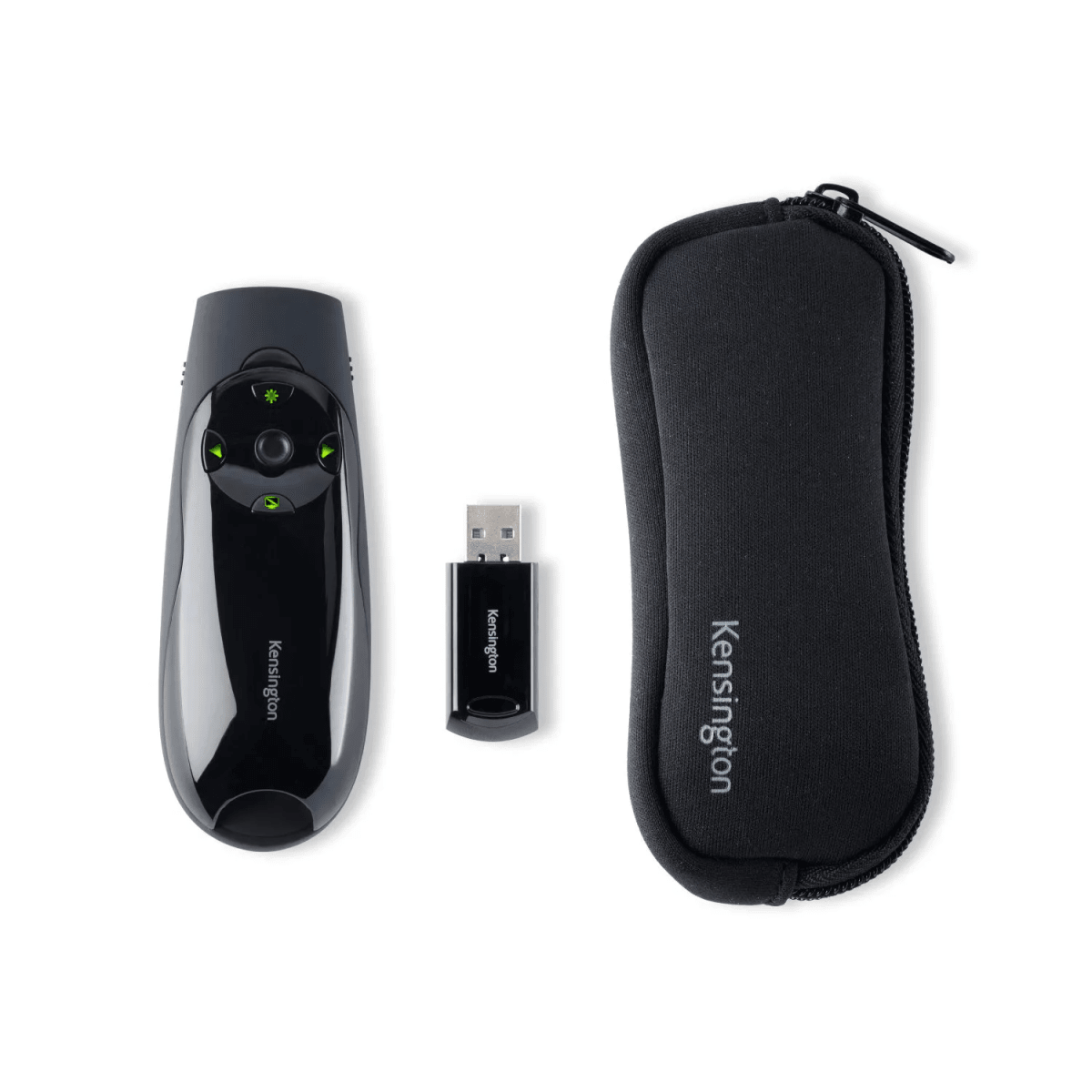 PRESENTADOR INALÁMBRICO KENSINGTON LUZ VERDE 4 BOTONES DISTANCIA MAX 50 MT CURSOR CONTROL REMOTO7