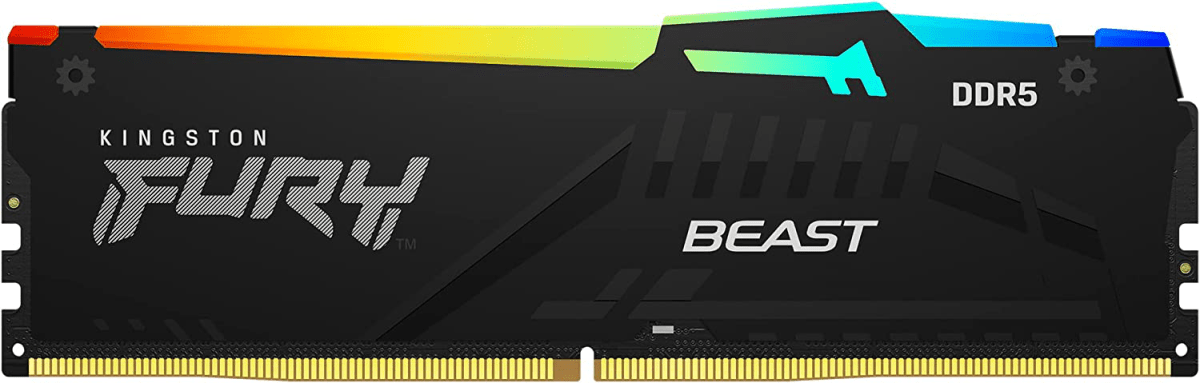 Memoria Ram DDR5 32GB 5600MT/s Kingston Fury Beast RGB, CL40, DIMM, 1.25V 0