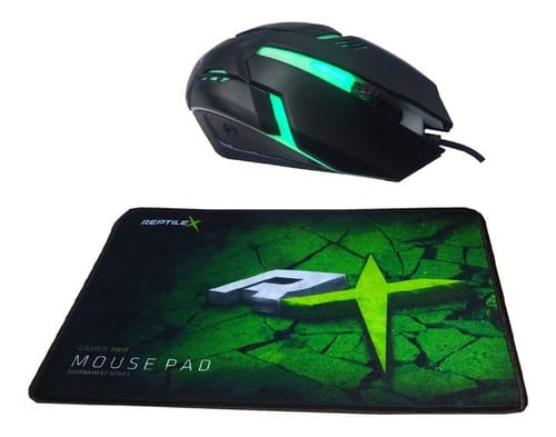 KIT GAMER MOUSE + MOUSE PAD REPTILEX 1000 DPI RX0016 0