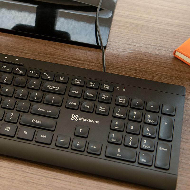 TECLADO KLIP XTREME COMPASS ULTRA DELGADO USB TECLAS MULTIMEDIA KKM-252S2