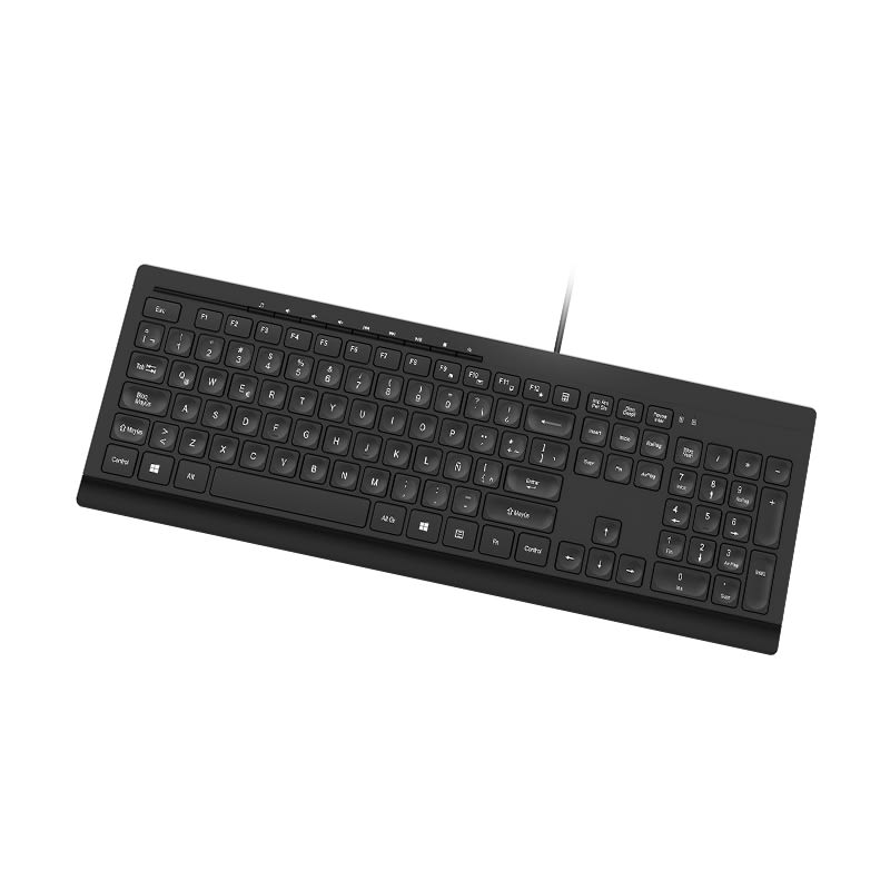 TECLADO KLIP XTREME COMPASS ULTRA DELGADO USB TECLAS MULTIMEDIA KKM-252S 0