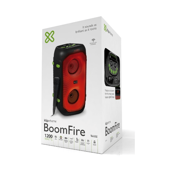 PARLANTE PORTÁTIL BLUETOOTH KLIP XTREME 2X4 1200W BT 5.0 MICRO SD JACK 3.5MM 16 HR3