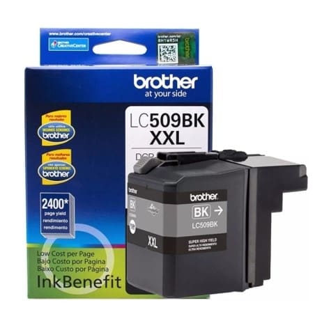Cartucho De Impresora Brother Lc509Bk Para Brother Dcp-J10 2400 Páginas Negro 0