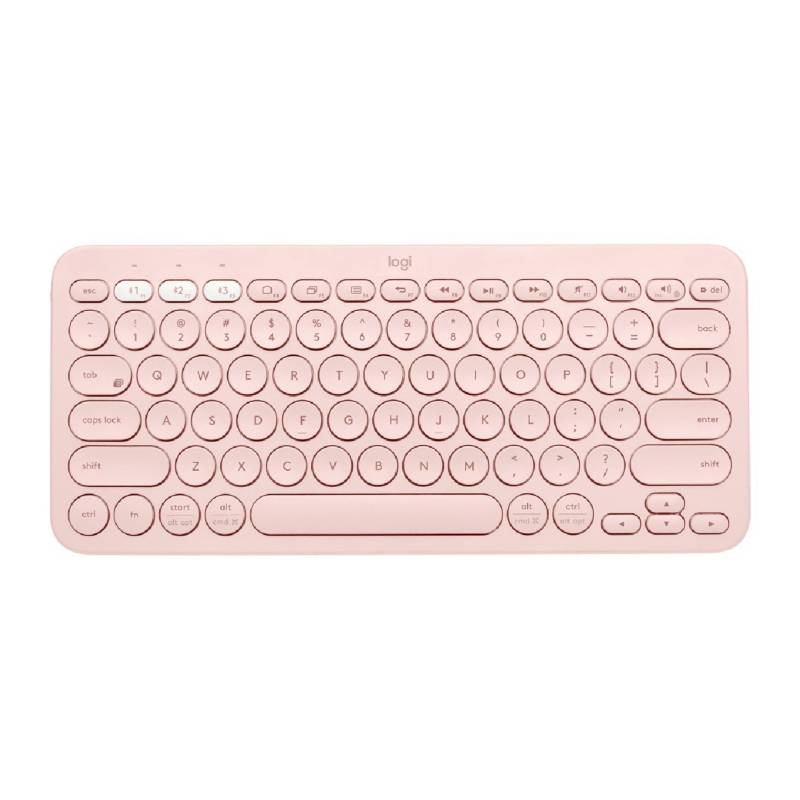 Teclado Bluetooth Logitech K380 Qwerty Español Rosa 0