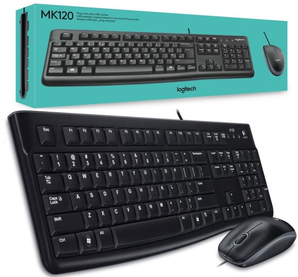 KIT TECLADO Y MOUSE ALÁMBRICO LOGITECH MK1202