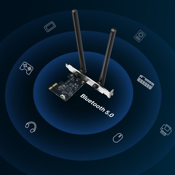 Adaptador Red Pcie Mercusys Ac1200 1200mbps Wifi Bluetooth 5.0 Ma30E Banda Dual4