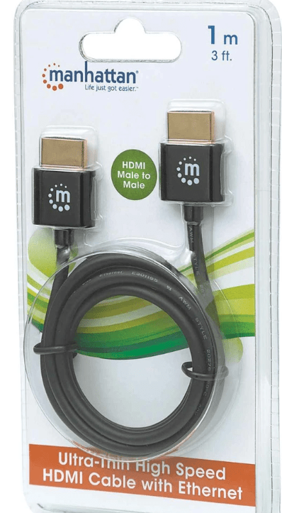 Cable HDMI Mahattan ultra delgado C/Ethernet 1m  0