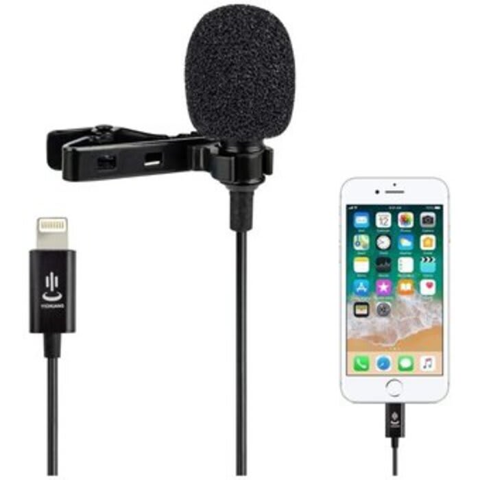 Micrófono Lavalier De Solapa Clip Lightning Negro2