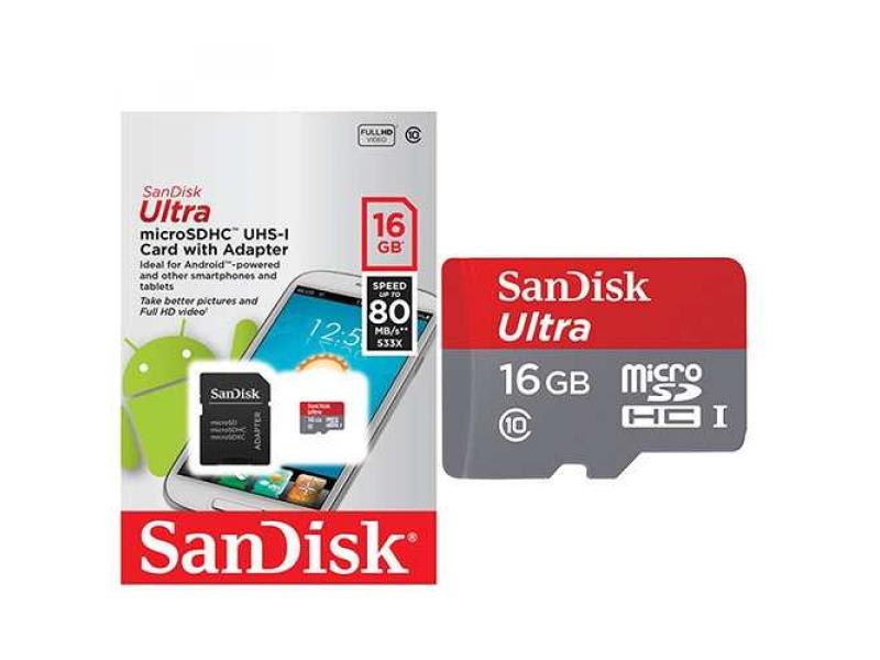 TARJETA MICRO SDHC SANDISK 16GB CLASE 102