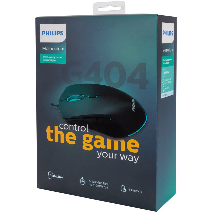 MOUSE GAMER PHILIPS MOMENTUM 6 BOTONES SPK94044