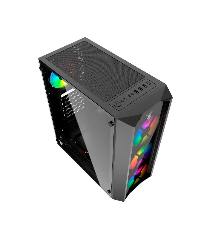 GABINETE MORPHEUS JX188-17 3 VENTILADORES DELANTEROS 1 VENTILADOR TRASERO ARGB2