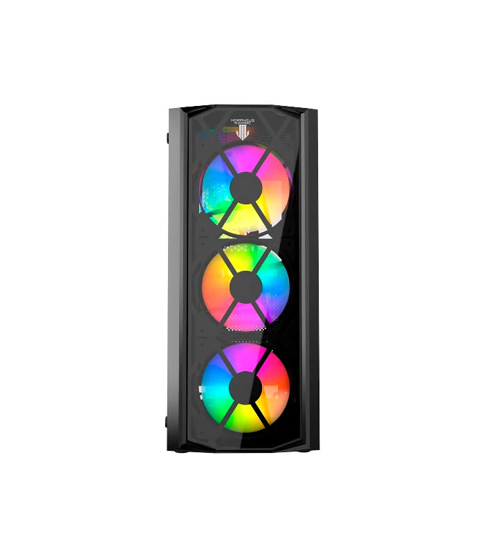 GABINETE MORPHEUS JX188-17 3 VENTILADORES DELANTEROS 1 VENTILADOR TRASERO ARGB4