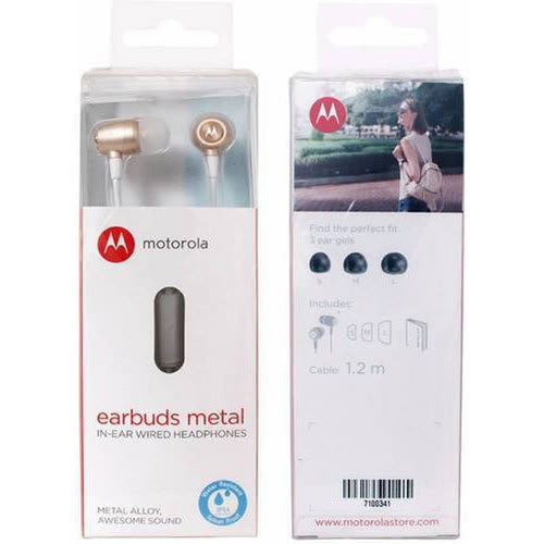 AUDIFONOS MOTOROLA EARBUD METAL-GOLD 0