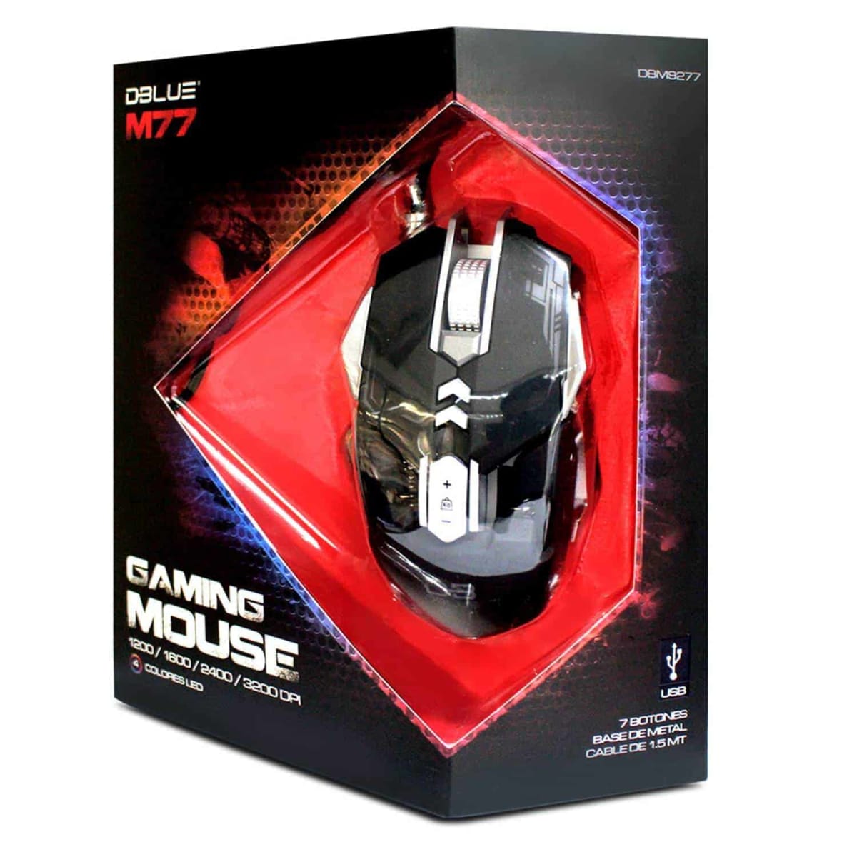 MOUSE GAMER DBLUE 3200 DPI DBM9277 0