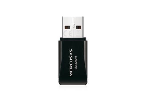 Mini Adaptador USB Inalámbrico Mercusys MW300UM 300Mbps Botón WPS2