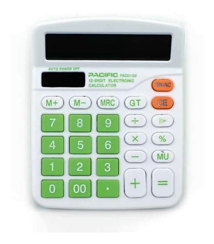 CALCULADORA ELECTRÓNICA PACIFIC 12 DIGITOS PAC011222