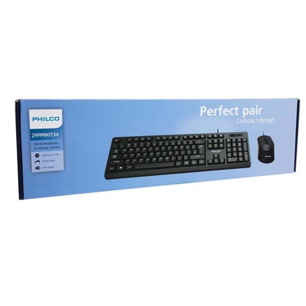 KIT TECLADO Y MOUSE ALÁMBRICO PHILCO 29PPRKIT34 0