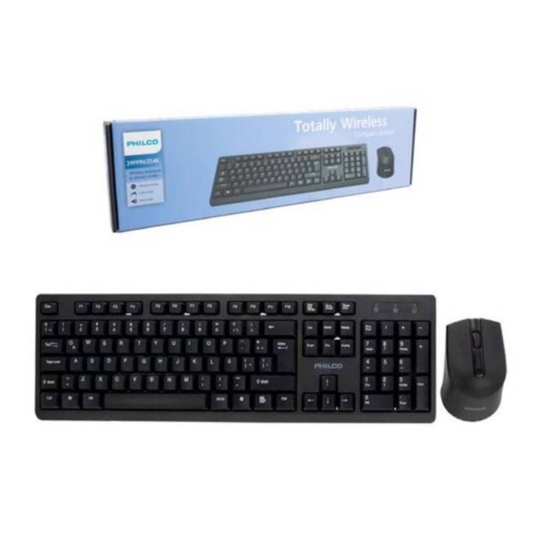 Kit Teclado Y Mouse Inalámbrico Philips C354 Spt6354 Inglés3