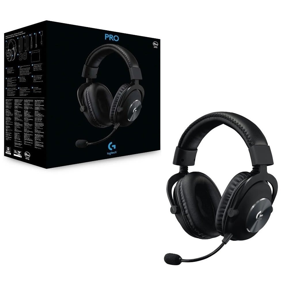AUDÍFONOS LOGITECH G PRO X  GAMING CABLEADO 3.5 MICROFONO BLUE VO!CE 981-0008173