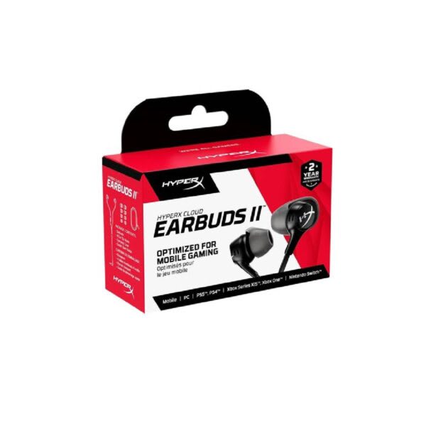AUDIFONOS  HYPERX ClOUD EARBUDS II 3.5MM NEGRO3