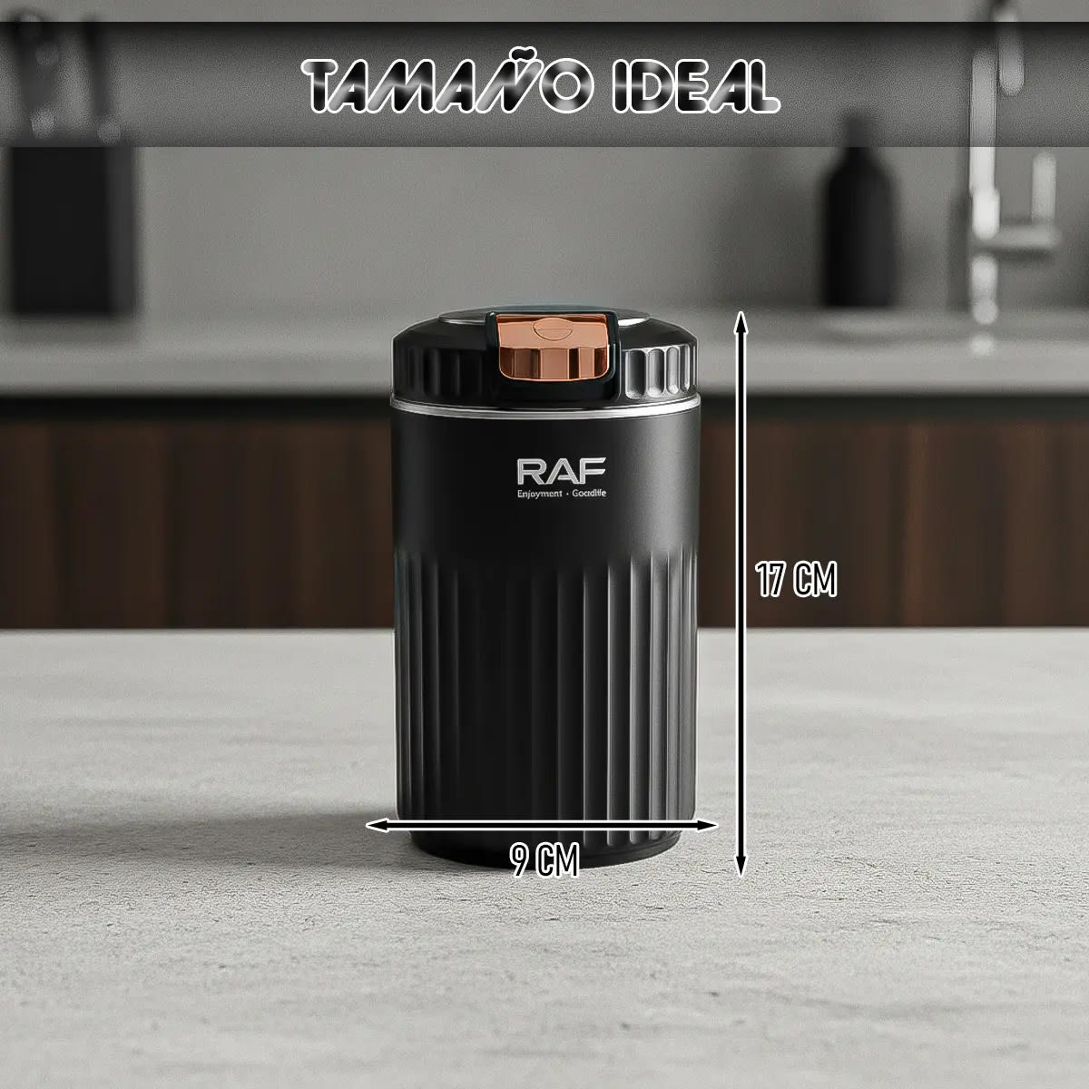 Molinillo De Café Eléctrico Raf R.7147 De 400w, Acero Inoxidable4