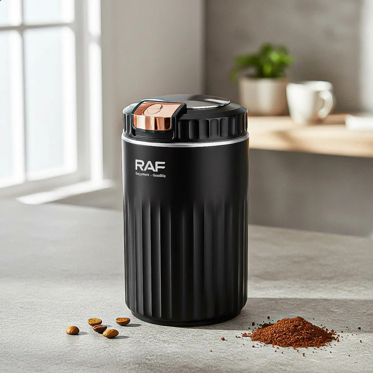 Molinillo De Café Eléctrico Raf R.7147 De 400w, Acero Inoxidable 0