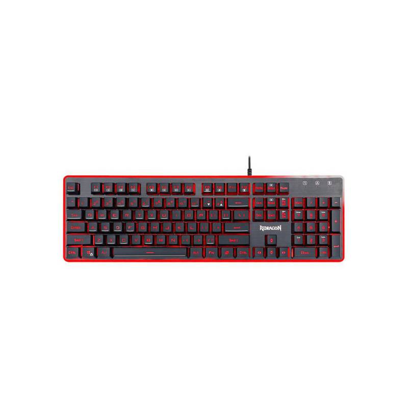 Teclado Gamer Redragon Dyaus K509 Qwerty Español Latinoamérica Color Negro Con Luz De 7 Colores 0