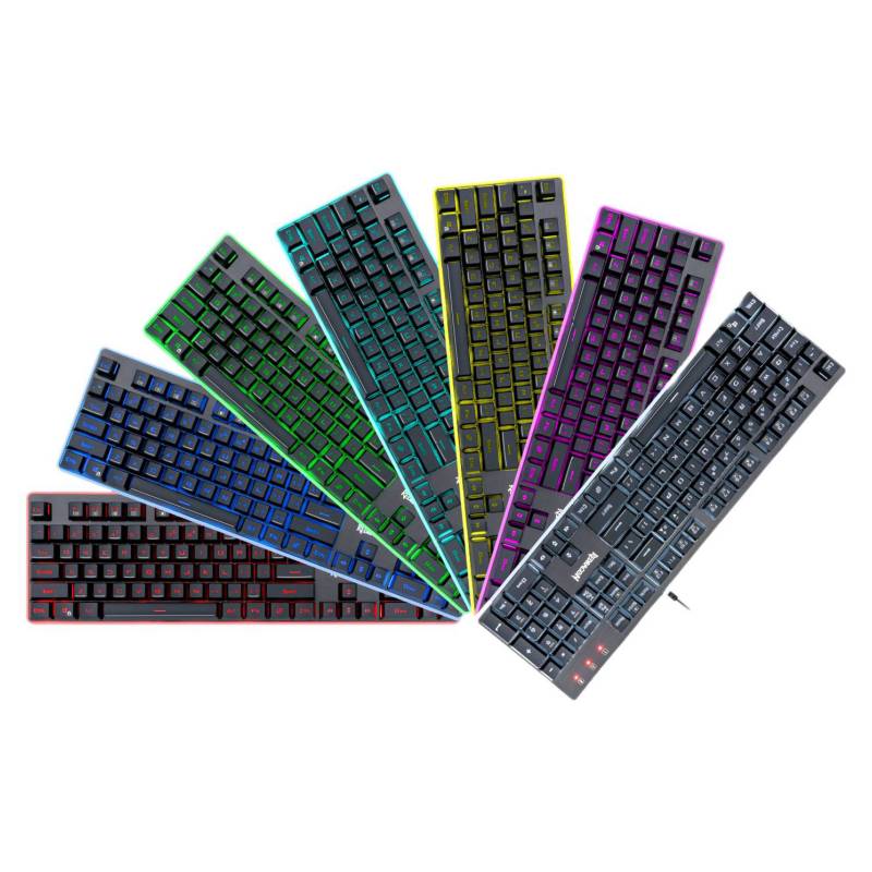 Teclado Gamer Redragon Dyaus K509 Qwerty Español Latinoamérica Color Negro Con Luz De 7 Colores3