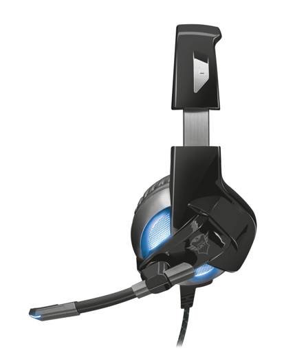 AUDIFONOS GAMER TRUST RUNE USB JACK3.5MM ILUMINADO PLEGABLE GXT4102