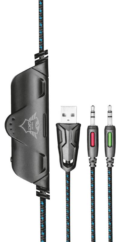 AUDIFONOS GAMER TRUST RUNE USB JACK3.5MM ILUMINADO PLEGABLE GXT4104