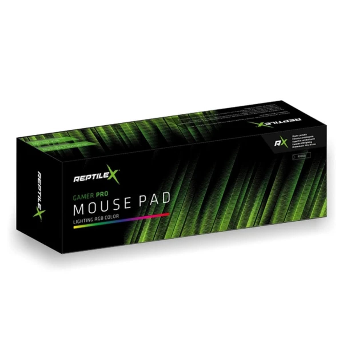 MOUSEPAD GAMER REPTILEX RGB 30X80X4MM RX00213