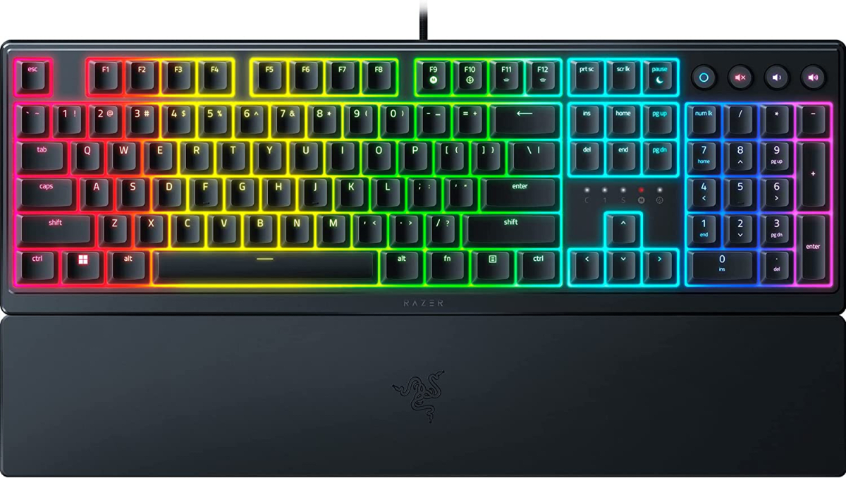 TECLADO GAMER RAZER ORNATA V3 RGB LOW PROFILE MEBRANA MECÁNICO REPOSAMUÑECAS 0