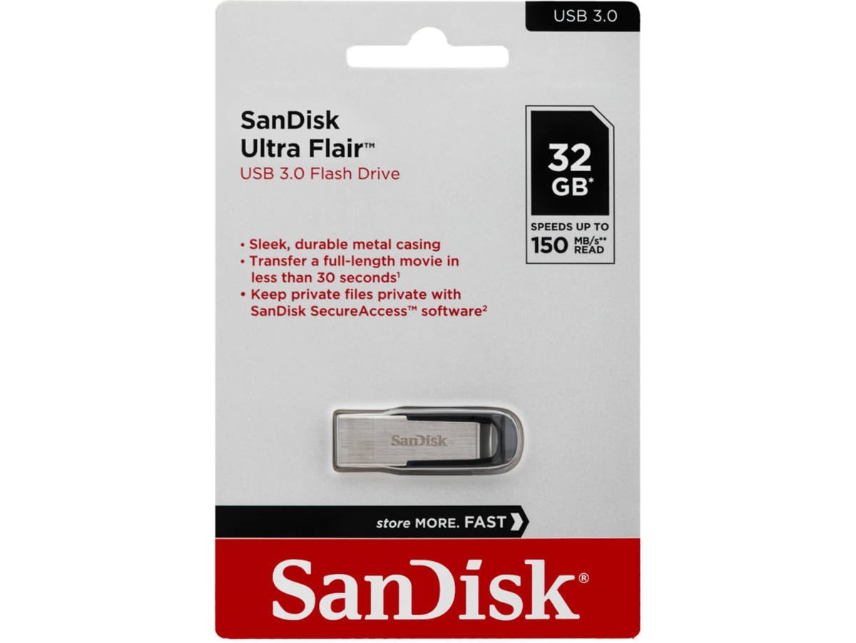 PENDRIVE SANDISK 32GB USB 3.0 ULTRA FLAIR 0