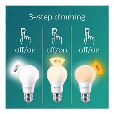 Pack 4 Ampolletas Led Sceneswitch Philips, Luz Fria 3 Ambientes 9w4