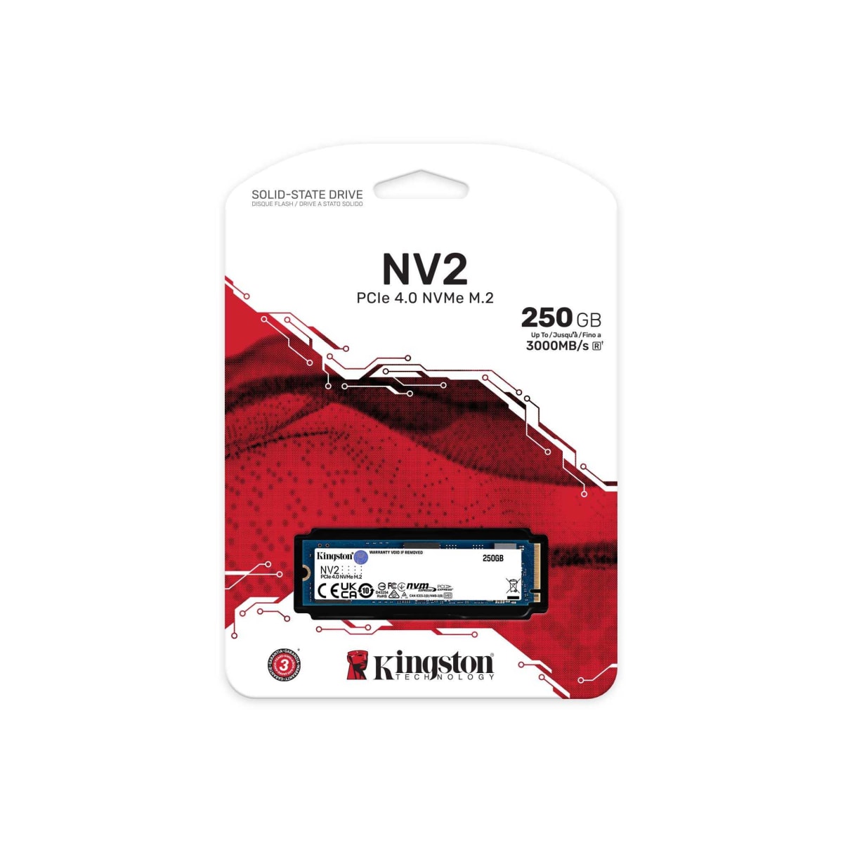 DISCO SSD KINGSTON NVME PCIe 4.0 250GB 3000/1300MB/s SNV2S/250GB2