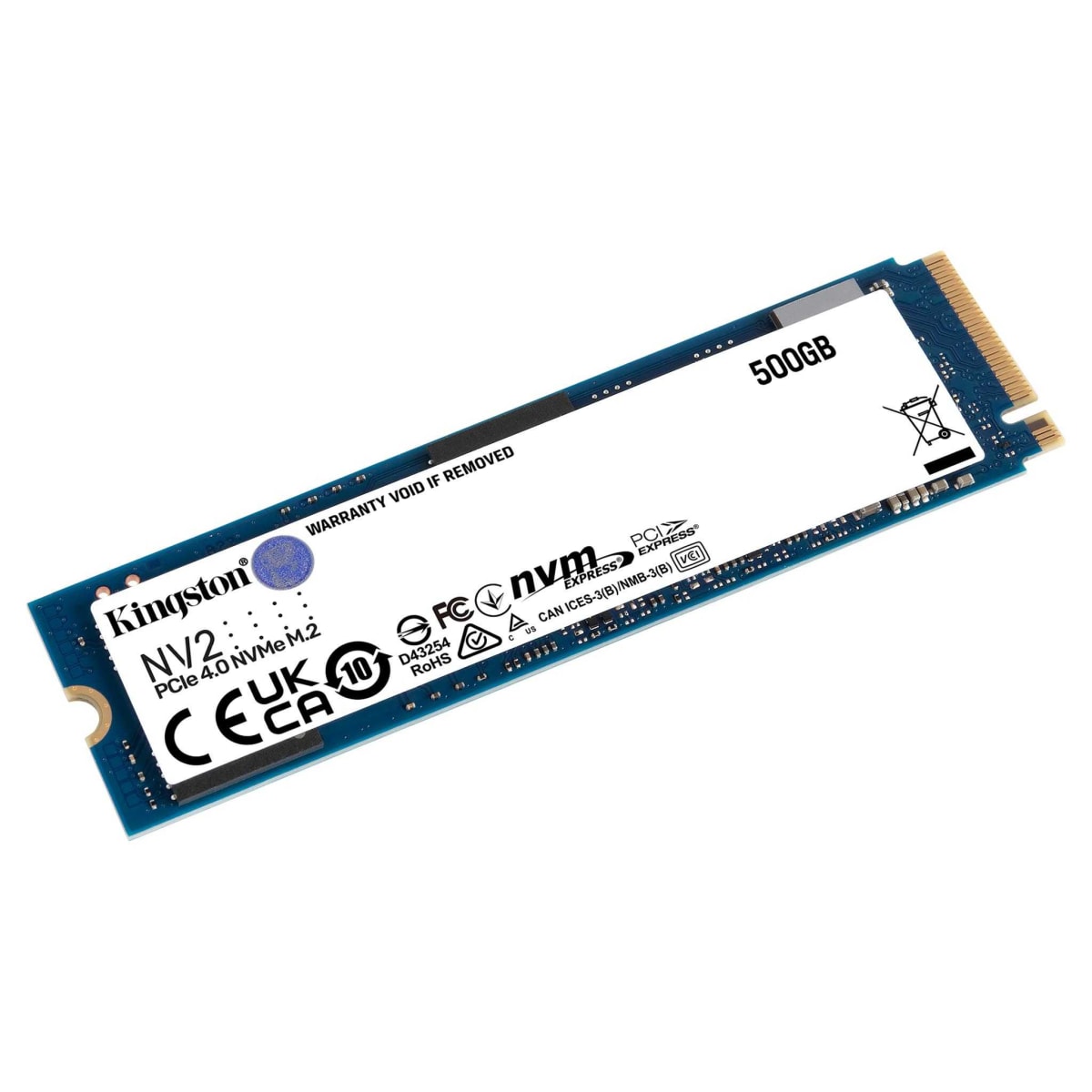 UNIDAD SSD KINGSTON 500GB M.2 3500/2100MB/s PCIe 4.0x4 NVMe NV2 M.2 2280  SNV2S/500G 0