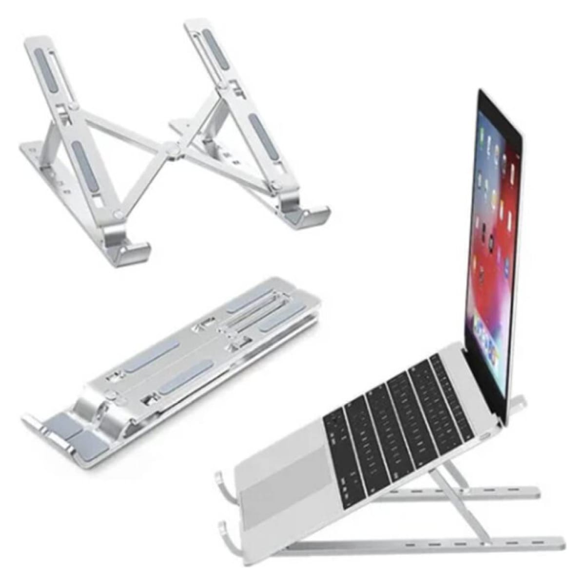 SOPORTE PARA NOTEBOOK/MACBOOK REGULABLE ALUMINIO 14