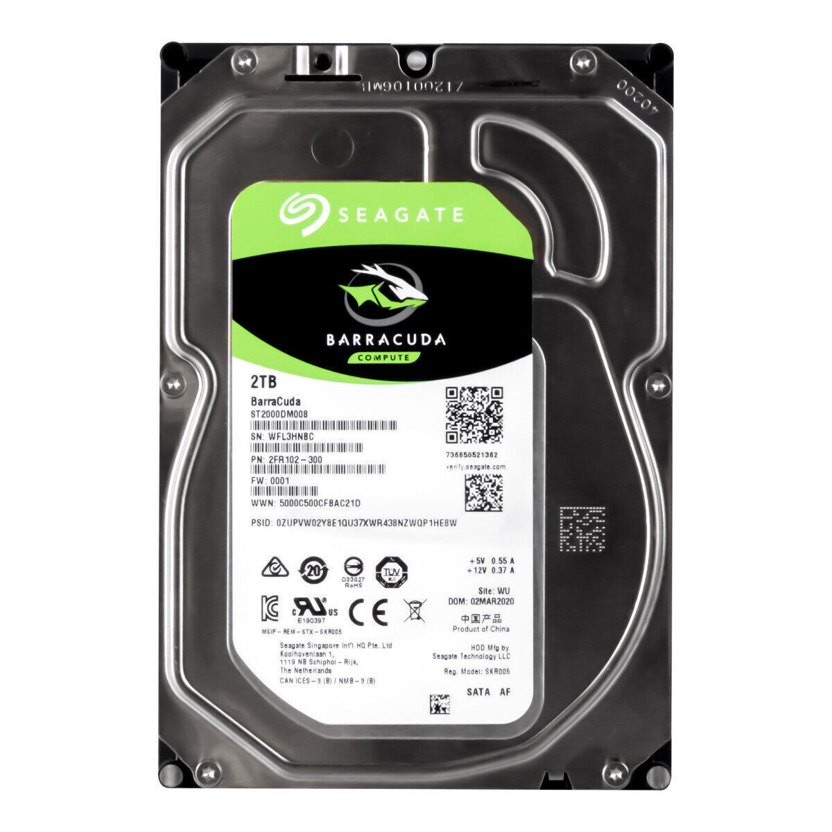 DISCO DURO SEAGATE BARRACUDA 2TB 3.5