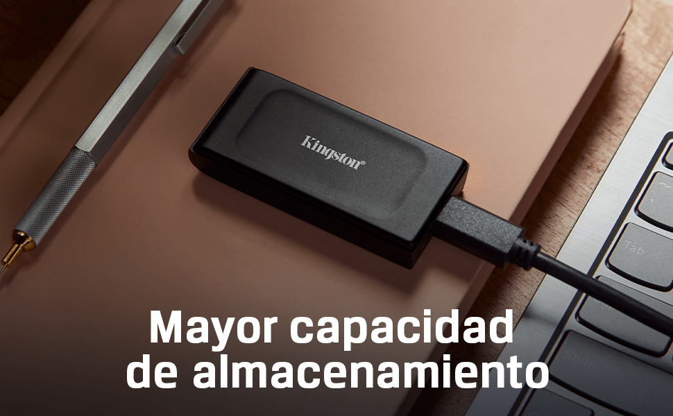 DISCO EXTERNO SSD KINGSTON XS1000 1TB USB-C USB 3.2 LEC/1050MBs ESC/1000MBs4