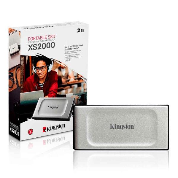 UNIDAD SSD EXTERNO KINGSTON XS2000 1TB USB-C LEC 2000 MB/s ESC 2000 MB/s3