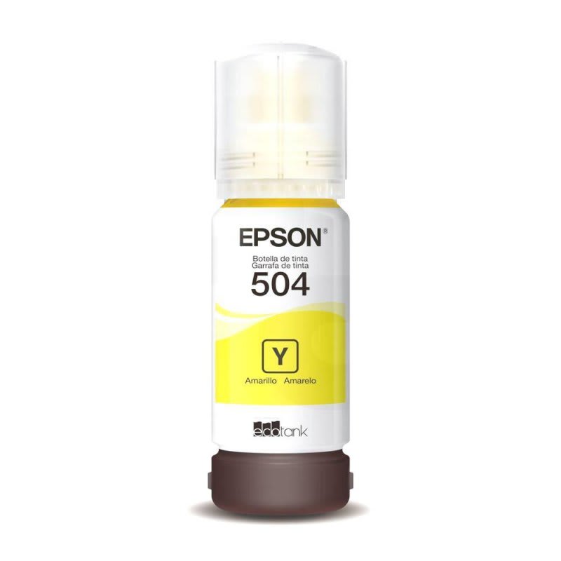 Botella De Tinta De Impresora Epson T504 L4150, L4160, L6161, L6171, L6191, L4260 Amarillo 0