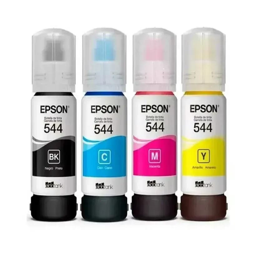 Pack 4 Botellas De Tinta Epson T544520 70 Ml Negro/Cyan/Magenta/Amarillo 0