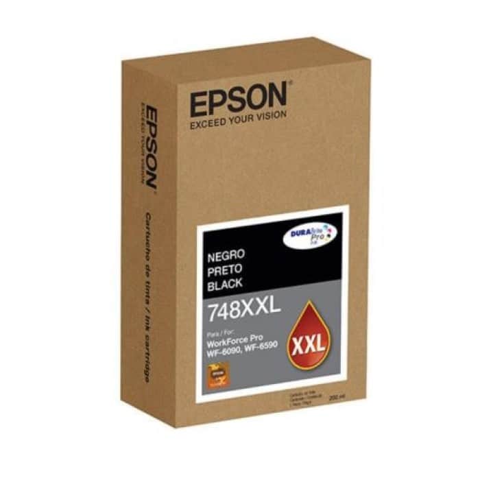 Cartucho De Tinta Epson T748Xxl Extra Para Wf 6090/6590 10.000 Páginas Negro 0