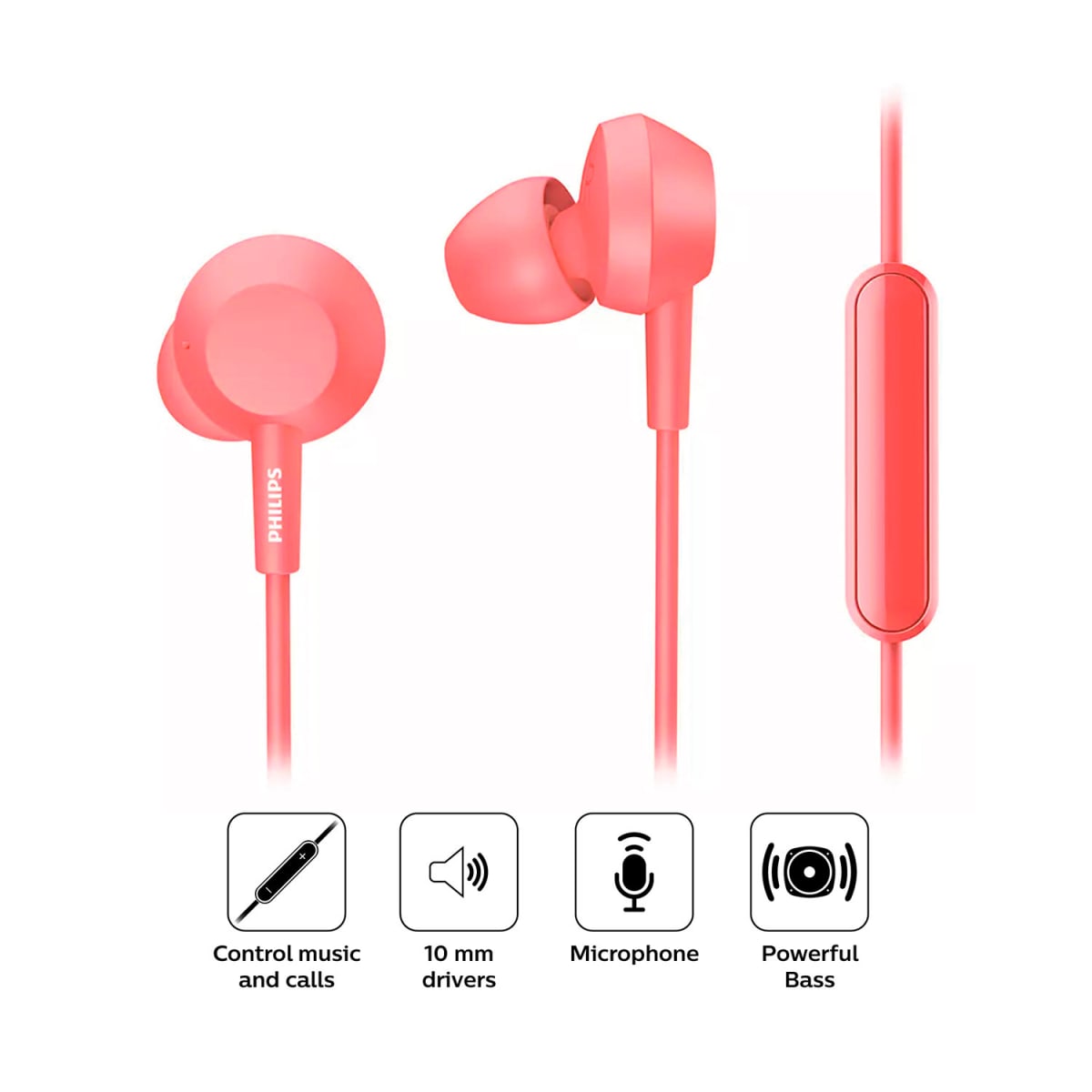 Audifonos Philips Tae4105 Xbass Con Micrófono7