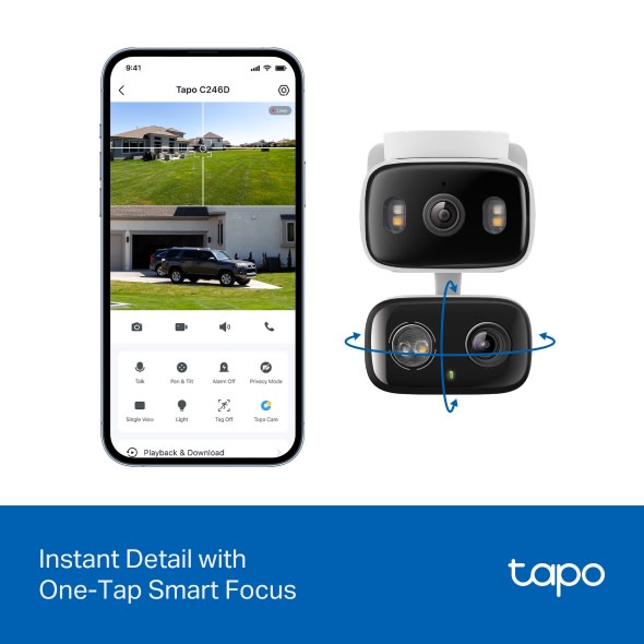 Camara De Seguridad Tp-link Tapo C246d Doble Lente 2k Vision4