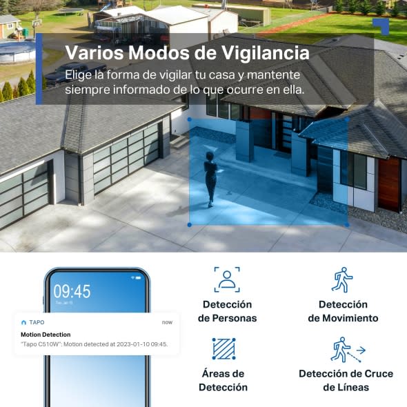 Cámara inteligente Tp-link Tapo C510W Wi-Fi 360º 2k IP655
