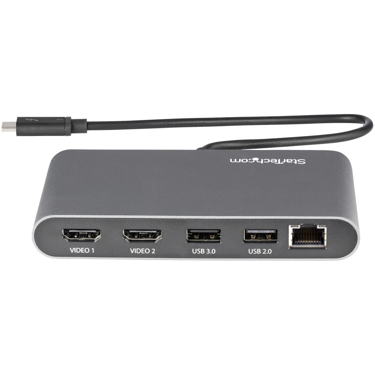 MINI DOCKING STATION STARTECH.COM THUNDERBOLT 3 USB 3.0 x2 HDMI x2 4K 60HZ RJ-45 GIGABIT 0