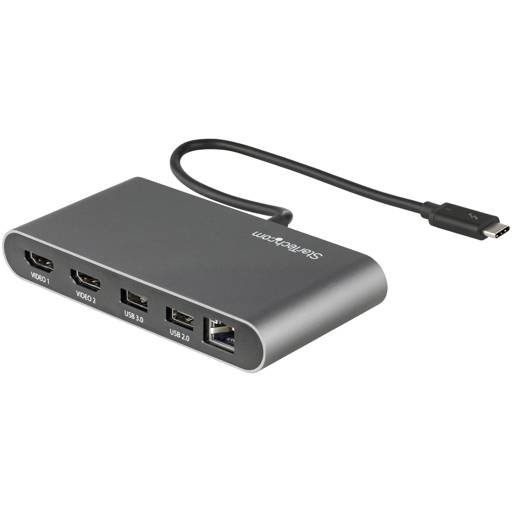 MINI DOCKING STATION STARTECH.COM THUNDERBOLT 3 USB 3.0 x2 HDMI x2 4K 60HZ RJ-45 GIGABIT2
